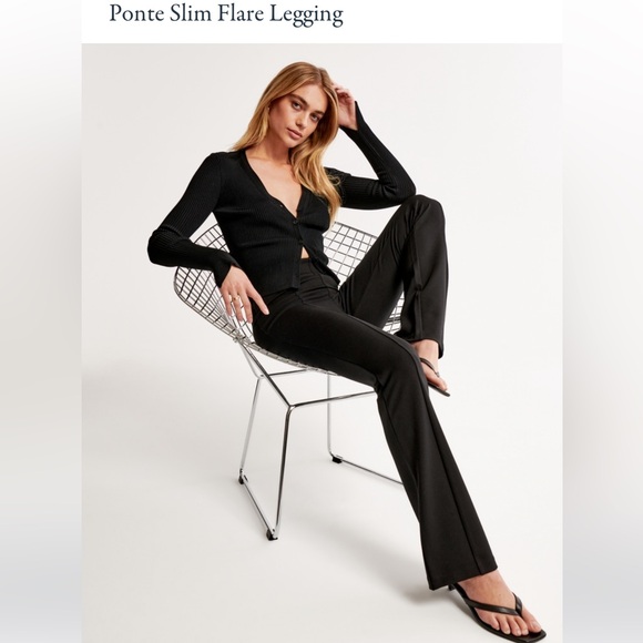 Abercrombie & Fitch • Black Ponte Slim Flare Legging Pant (M) *NWT* - Picture 10 of 10